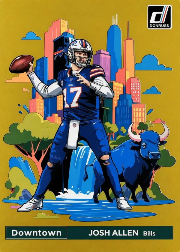 Josh Allen 2024 Panini Donruss Downtown! Football Gold #2