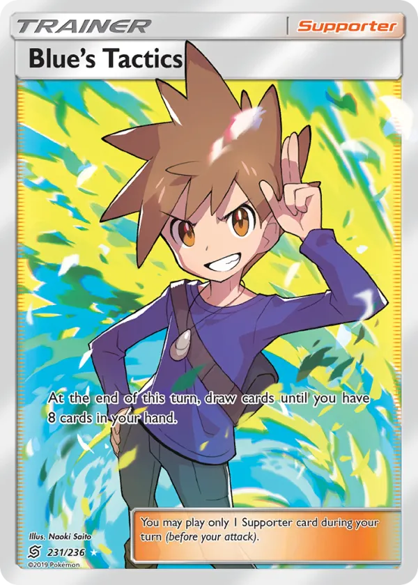 Blue's Tactics Pokémon Unified Minds #231 Holo
