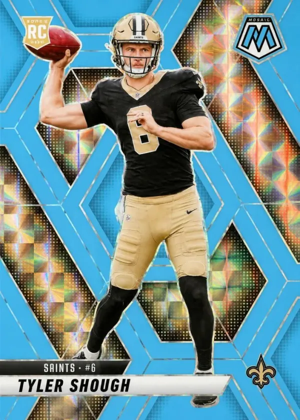 Tyler Shough 2025 Panini Mosaic Football Blue Fluorescent #312