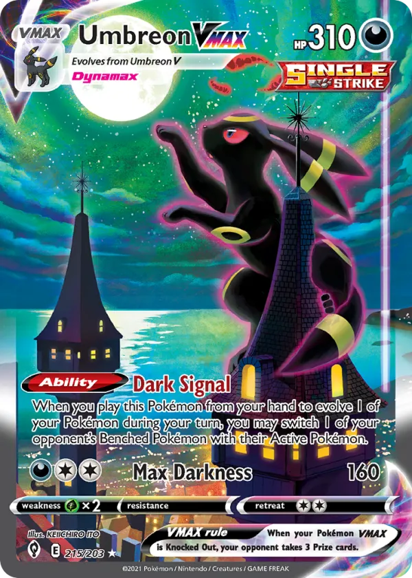Umbreon VMAX Pokémon Evolving Skies #215 Holo