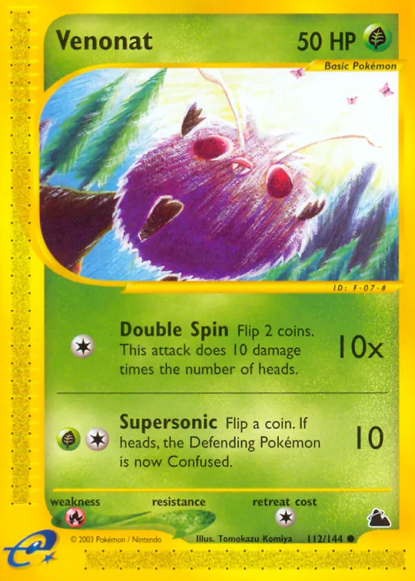 Venonat Pokémon Skyridge #112 Reverse Holo