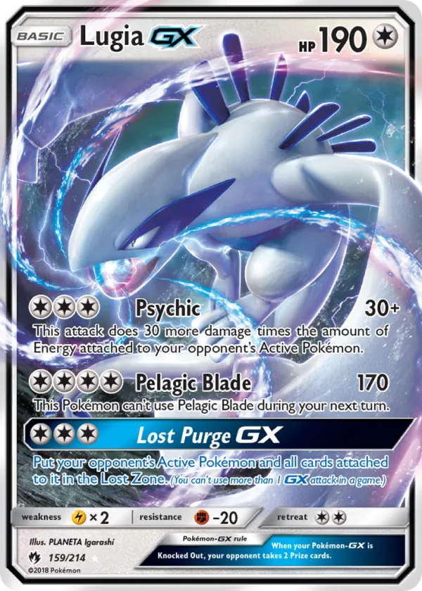 Lugia-GX Pokémon Lost Thunder #159 Holo
