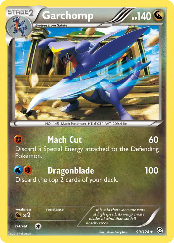 Garchomp Pokémon Dragons Exalted #90 Reverse Holo