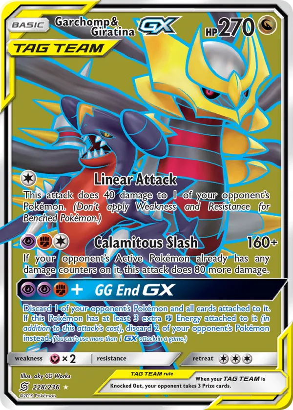 Garchomp & Giratina-GX Pokémon Unified Minds #228 Holo