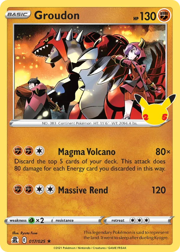Groudon Pokémon Celebrations #17 Holo