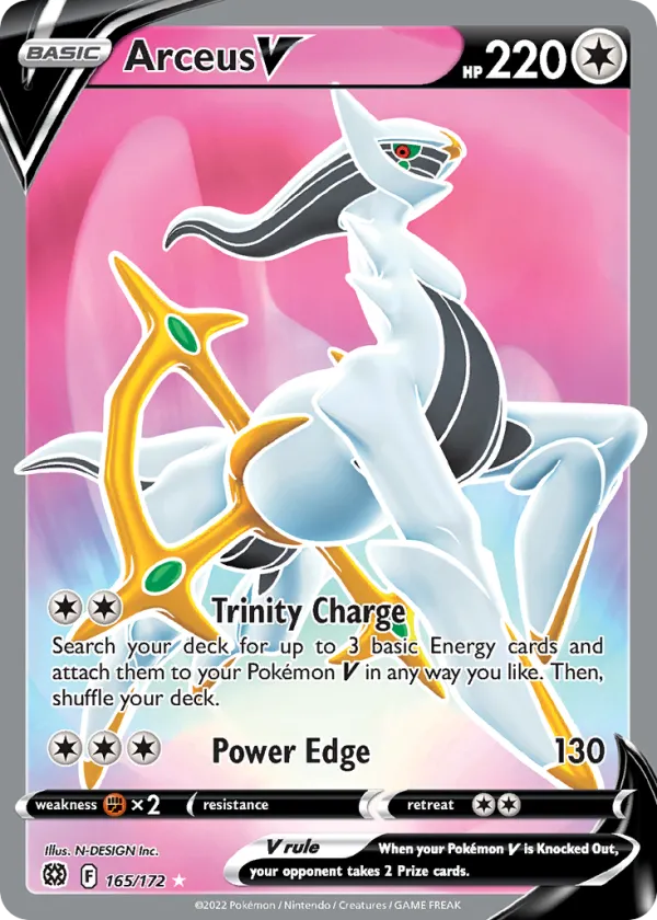Arceus V Pokémon Brilliant Stars #165 Holo
