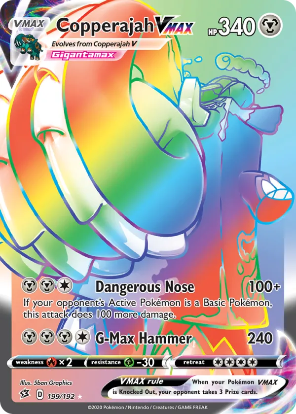 Copperajah VMAX Pokémon Rebel Clash #199 Holo