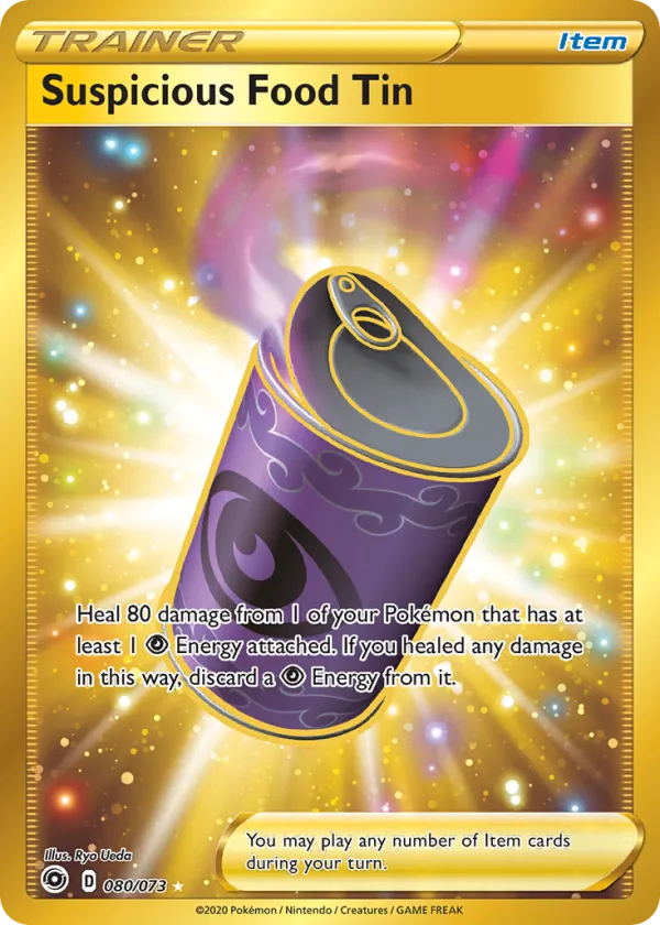Suspicious Food Tin Pokémon Champion's Path #80 Holo