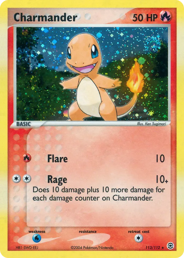 Charmander Pokémon FireRed & LeafGreen #113 Holo