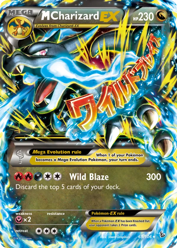 M Charizard-EX Pokémon Flashfire #69 Holo