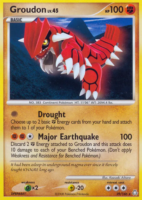 Groudon Pokémon Legends Awakened #29 Reverse Holo
