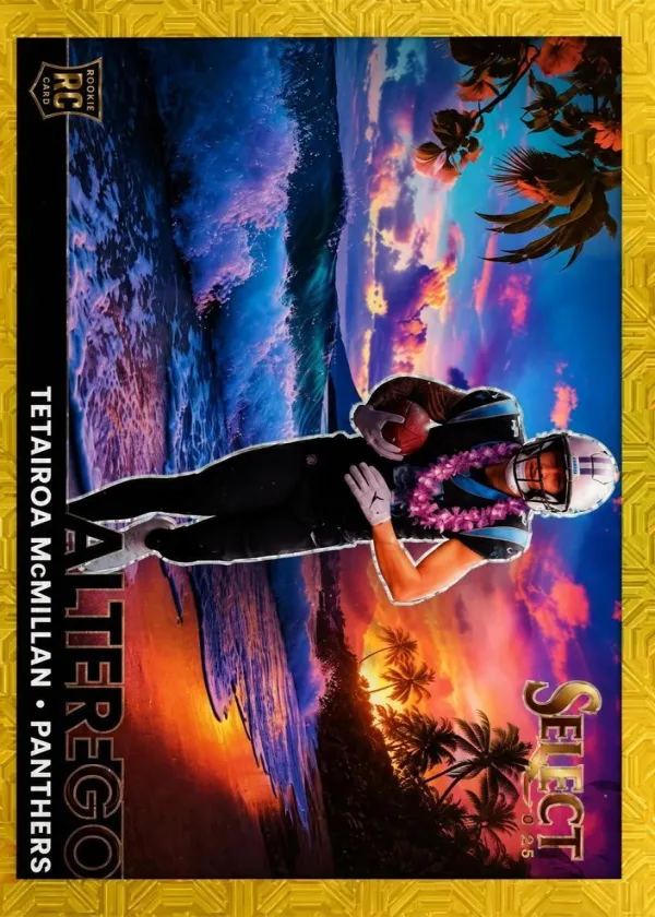 Tetairoa McMillan 2025 Panini Select Alter Ego Football Gold #24
