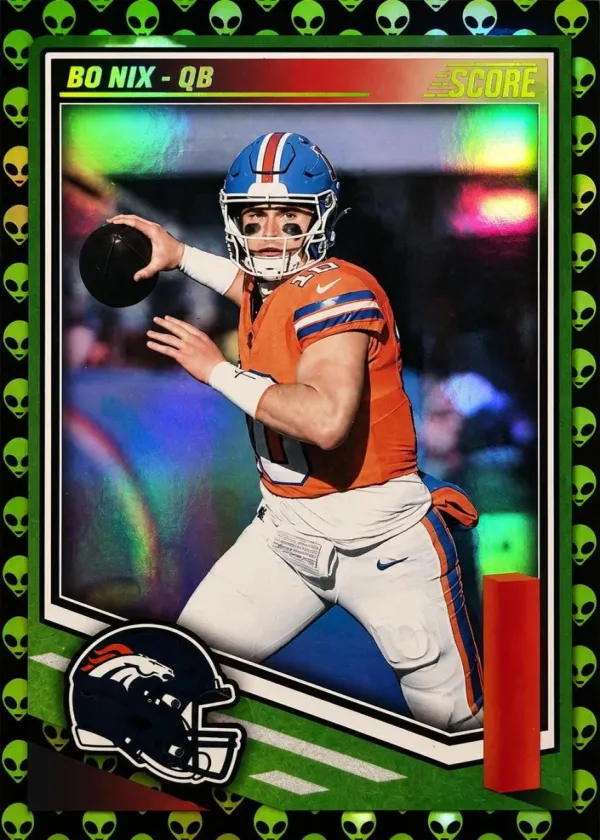 Bo Nix 2025 Panini Score Football Extraterrestrial #253