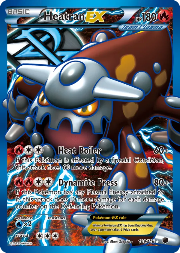 Heatran-EX Pokémon Plasma Freeze #109 Holo