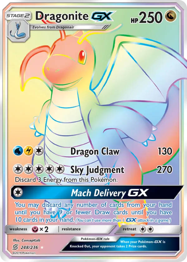 Dragonite-GX Pokémon Unified Minds #248 Holo