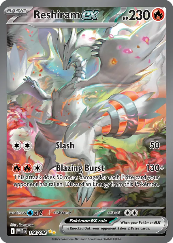 Reshiram ex Pokémon White Flare #166 Holo