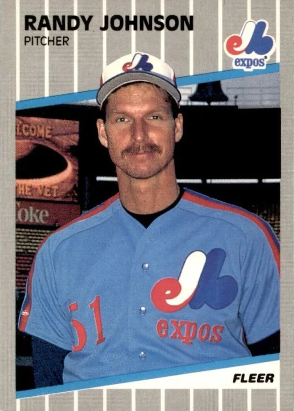 Randy Johnson 1989 Fleer Baseball Partially Obscured #381