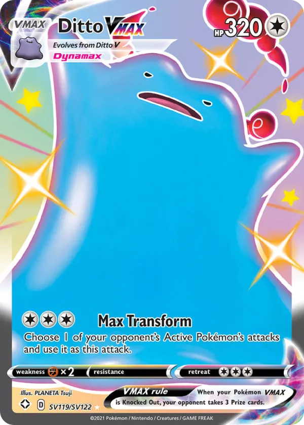 Ditto VMAX Pokémon Shining Fates Shiny Vault #SV119 Holo