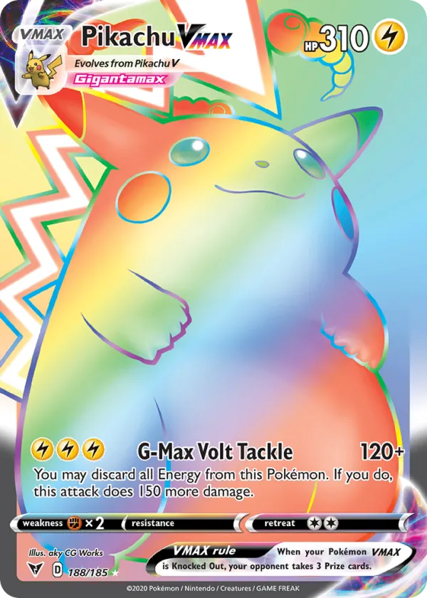 Pikachu VMAX Pokémon Vivid Voltage #188 Holo