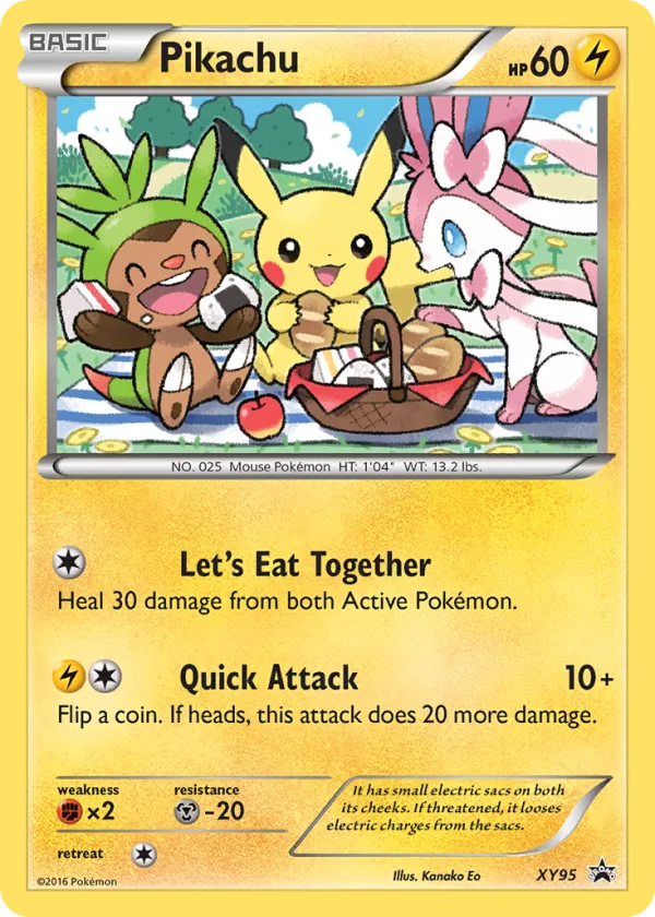 Pikachu Pokémon XY Black Star Promos #XY95 Holo
