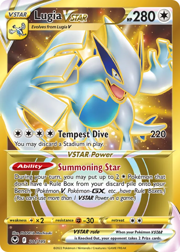 Lugia VSTAR Pokémon Silver Tempest #211 Holo