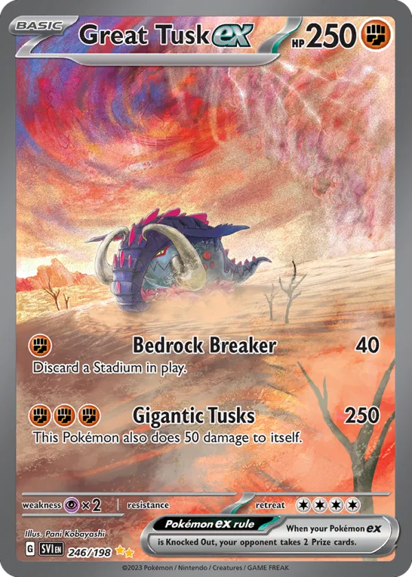 Great Tusk ex Pokémon Scarlet & Violet #246 Holo