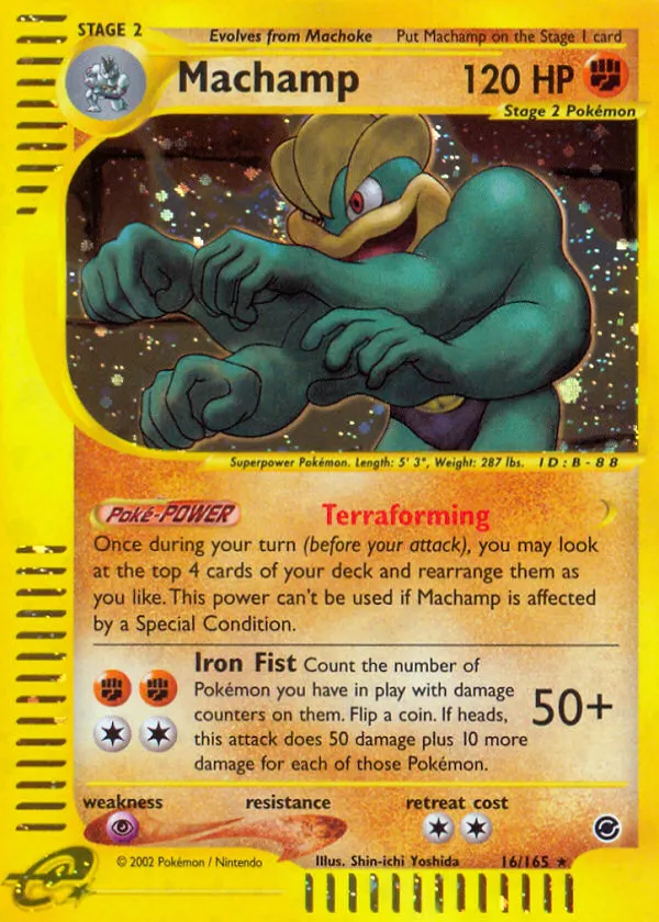 Machamp Pokémon Expedition Base Set #16 Holo