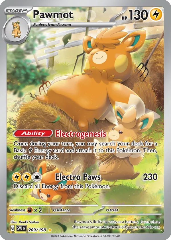 Pawmot Pokémon Scarlet & Violet #209 Holo