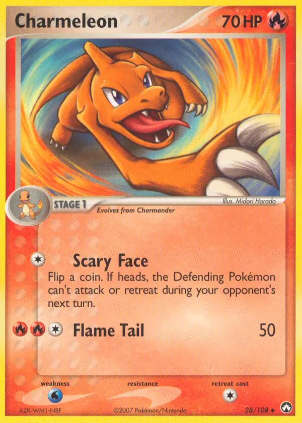Charmeleon Pokémon Power Keepers #28 Reverse Holo