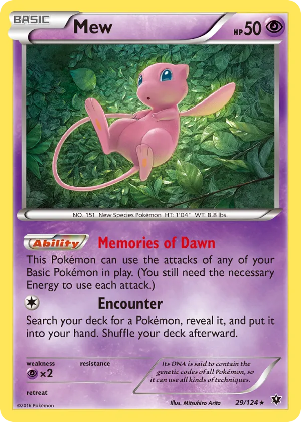 Mew Pokémon Fates Collide #29 Holo