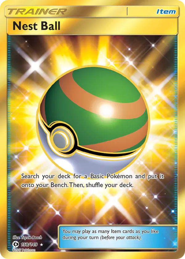 Nest Ball Pokémon Sun & Moon #158 Holo