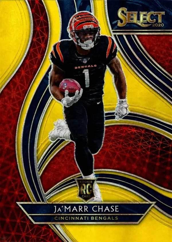 Ja'Marr Chase 2020 Panini Select XRC Football Gold #411