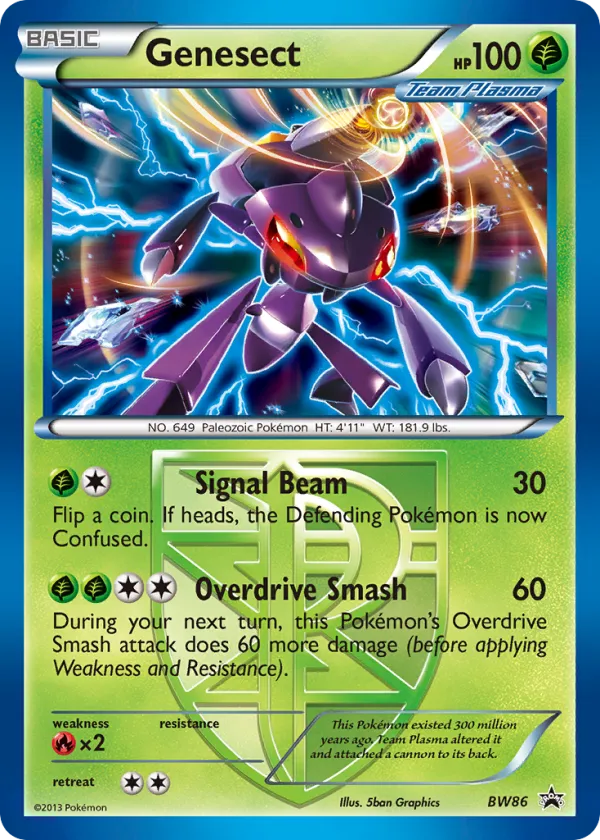 Genesect Pokémon BW Black Star Promos #BW86 Holo