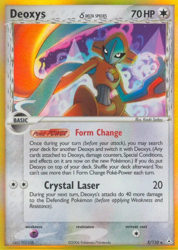 Deoxys δ Pokémon Holon Phantoms #5 Reverse Holo