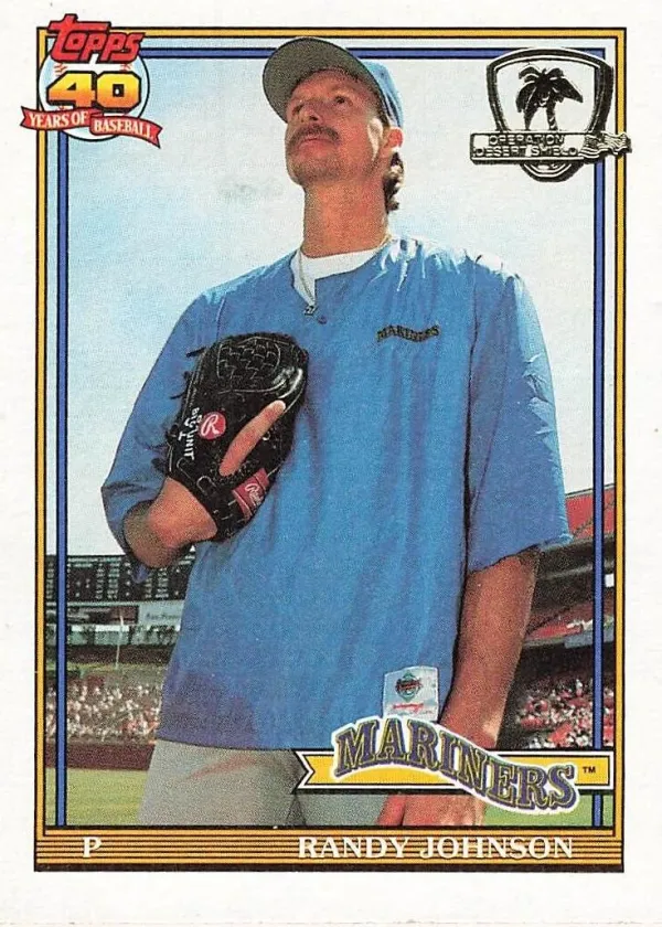 Randy Johnson 1991 Topps Desert Shield Baseball #225