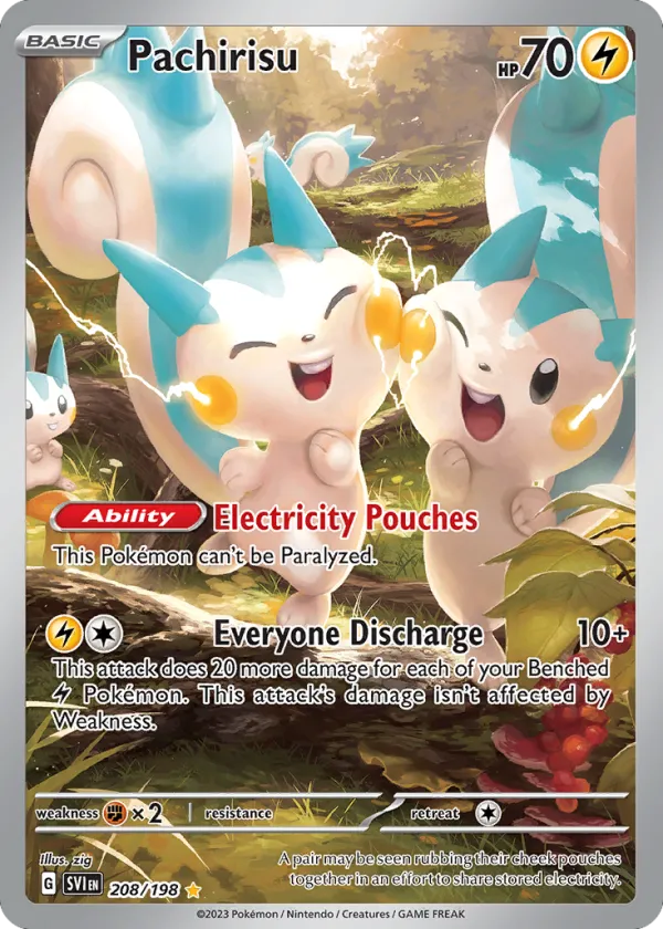 Pachirisu Pokémon Scarlet & Violet #208 Holo
