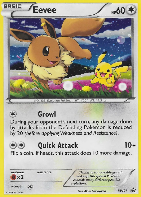 Eevee Pokémon BW Black Star Promos #BW97 Holo
