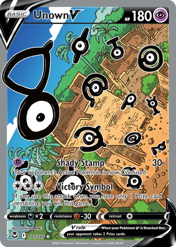 Unown V Pokémon Silver Tempest #177 Holo