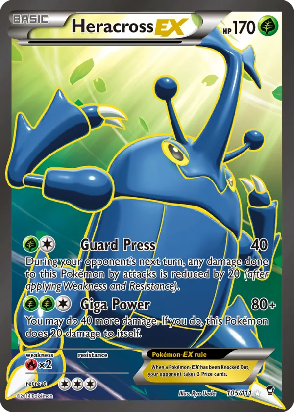 Heracross-EX Pokémon Furious Fists #105 Holo