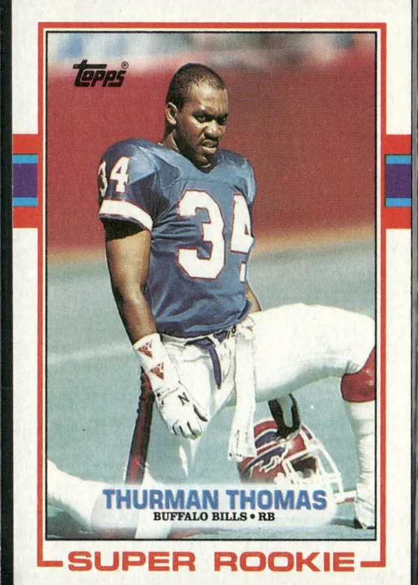 Thurman Thomas 1989 Topps Super Rookie Football #45