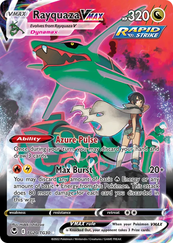 Rayquaza VMAX Pokémon Silver Tempest Trainer Gallery #TG20 Holo