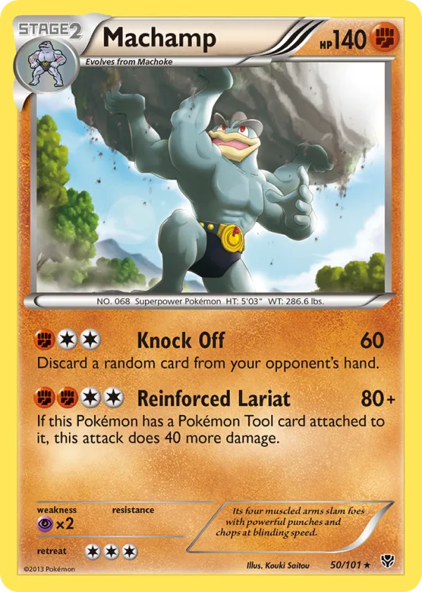 Machamp Pokémon Plasma Blast #50 Reverse Holo