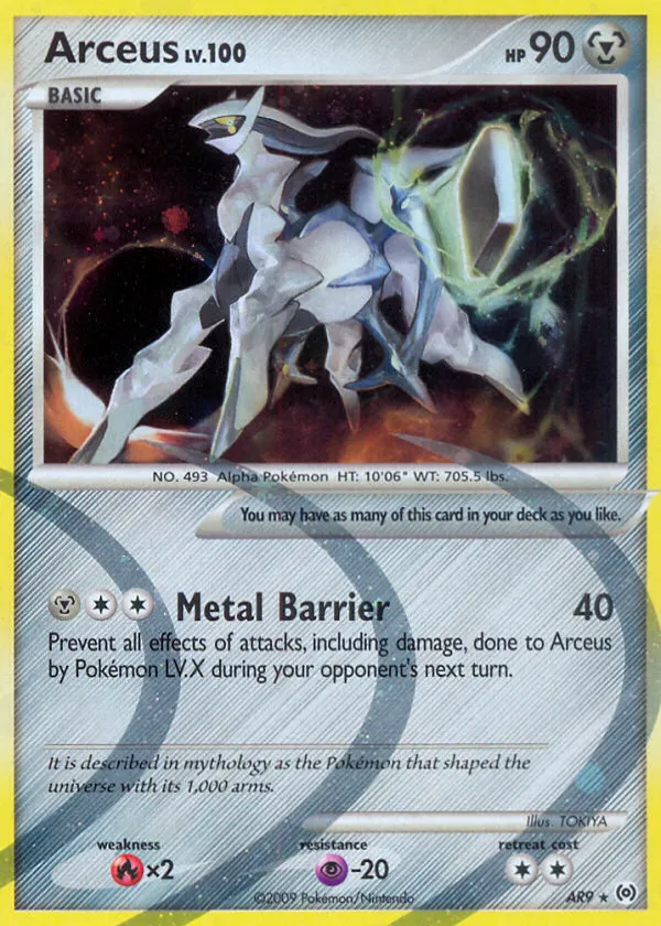 Arceus Pokémon Arceus #AR9 Holo