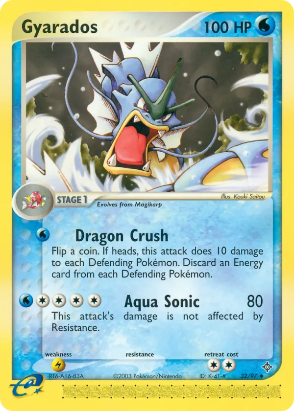Gyarados Pokémon Dragon #32 Reverse Holo