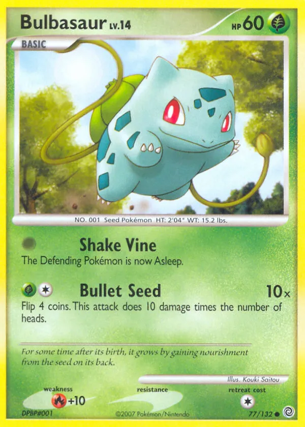 Bulbasaur Pokémon Secret Wonders #77 Reverse Holo