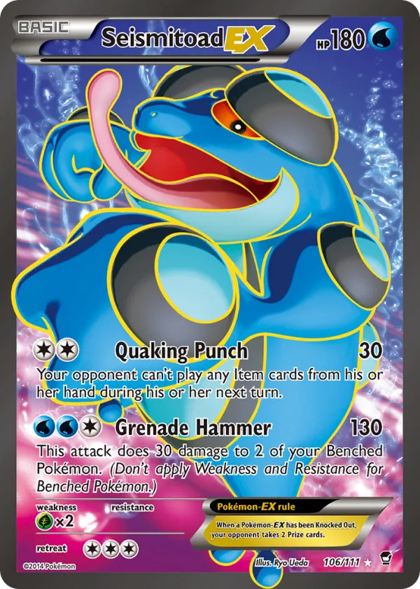 Seismitoad-EX Pokémon Furious Fists #106 Holo