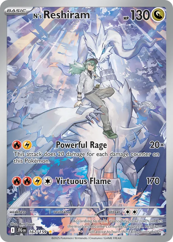 N's Reshiram Pokémon Journey Together #167 Holo