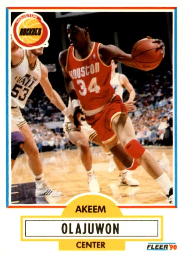 Hakeem Olajuwon 1990 Fleer Basketball #73