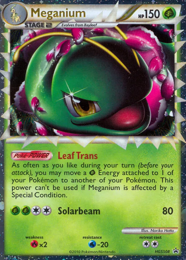 Meganium Pokémon HGSS Black Star Promos #HGSS08 Holo