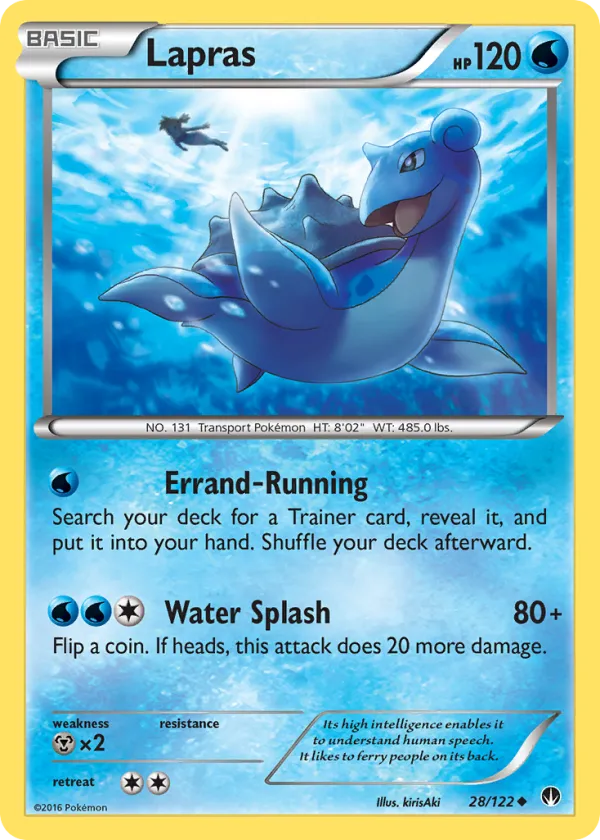 Lapras Pokémon BREAKpoint #28 Reverse Holo